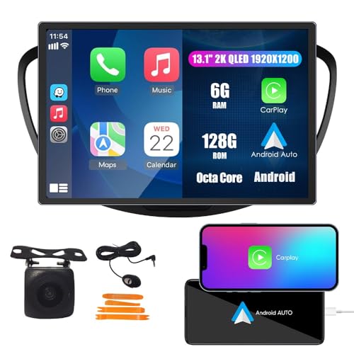 WOSTOKE Automóviles CarPlay Android Auto Navegación Estéreo GPS Radio Cámara de Marcha Atrás...