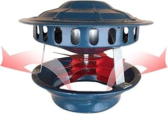 Chimney Electric Smoke Extractor, Chimney Ventilation Fans Fireplace Smoke Pumps roof induced Draft Fan,100 watts 12 Leaves