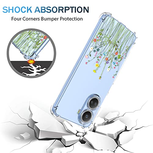 Oeurvqo HUAWEI NOVA 10SE CASE For Huawei Nova 10 Se Case Clear Floral Flower Pattern Soft Tpu Shockproof Bumper Anti-Scratch Protective Phone Cover thumb #4