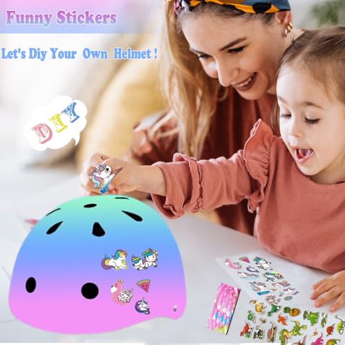 Image of FOOKCIAN Kids Helmet,Toddler Skateboard Helmets for Ages 2-3-5-8-14 Years Boys Girls with Knee and Elbow Pads Wrist Guards fit Roller Skates,Skateboarding,Skating Scooter Adjustable Kids Helmet