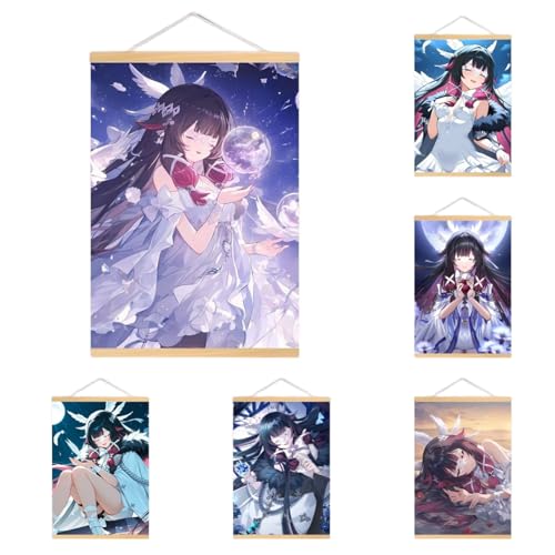 [REIZEA]コロンビーナ タペストリー 布ポスター 壁掛け 木製 アートポスター 対応原神 アートパネル 壁掛け インテリア 絵画 おしゃれ リビング 寝室 玄関 飾り 壁飾り アニメ キャラクター 印刷 プレゼント (50*70cm,6)（Amazon）
