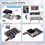 GeeekPi N16 Quad M.2 M-Key NVMe SSD HAT dla Raspberry Pi 5, obsługuje dyski SSD M.2 NVMe M-Key 2230/2242/2260/2280