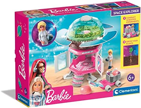 Clementoni 19302 Barbie Space Explorer-Science Kit for Kids, Stem Toy, Gift for Girls Age 6, Multicolour, 11,2 x 42,5 x 31,1