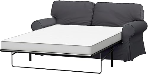 Vista 10 de Funda de repuesto de sofá cama de dos plazas Ektorp de algodón premium hecha a medida, compatible únicamente con el sofá cama Ektorp de dos plazas