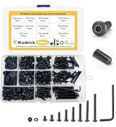 Kadrick Metric Screws Assortment,540 Pcs M4 Screws Nuts Washers Assortment M4x6MM-40MM, Hex Socke...