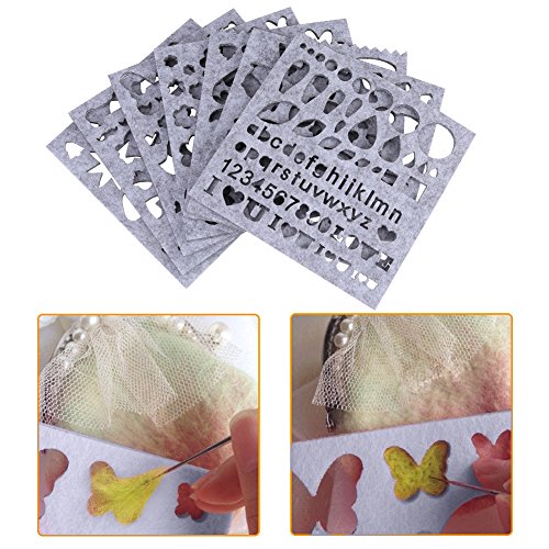 7pcs DIY Needle Felting Applique Set for Felt Template Beginner Craft Tool - Thumbnail 3