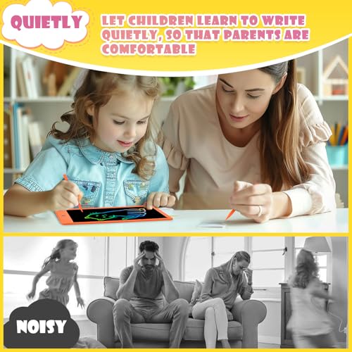 Image of EooCoo Kids LCD Writing Tablet, Mess Free Coloring Travel Toys for Toddler | 10 Inch Drawing Pad for Kids, Educational Toys Gifts for 3-8 Years Old Girls, Travel Games