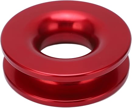 Snatch Recovery Ring, Akozon Recovery Ring for Soft Shackle 41000lbs Breaking Strength Winch Towing Winch Snatch Blocks for 7/16in 1/2in Soft Shackle with 3/16in 1/4in 3/8in RopesRed