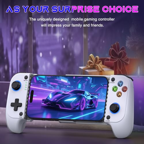 Mobile Game Controllers for iPhone/Android, Hall Effect Phone Controllers Support Phone Case,Game Controllers for Xbox,for PlayStation,Cloud/Steam Gaming