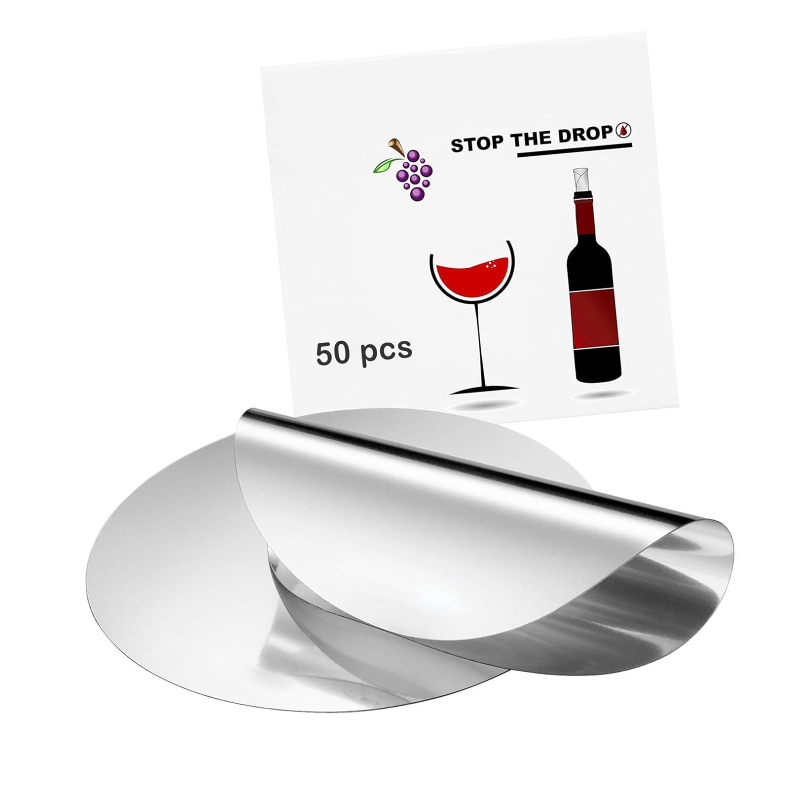 50 PCS Leak Proof Wine Bottle Pourer Dishwasher Safe Pouring Aid for Champagne Liquor Bottles Elegant Wine Serving Accessories