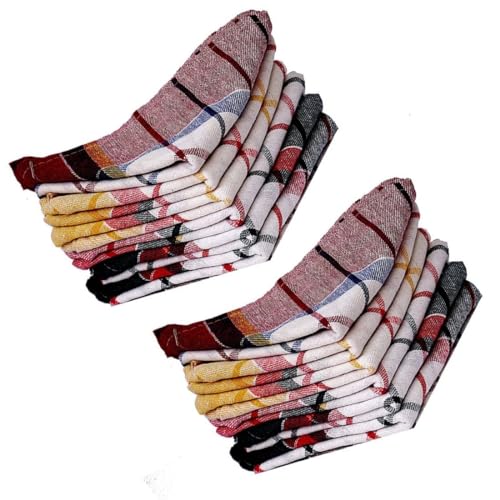 Image of Kitchen Cleaning Cloth Multipurpose Kitchen Towels Cotton Dish Napkin - Machine Washable Etc 18X18 Inch Pack of 06 Pcs (Pack of 24)