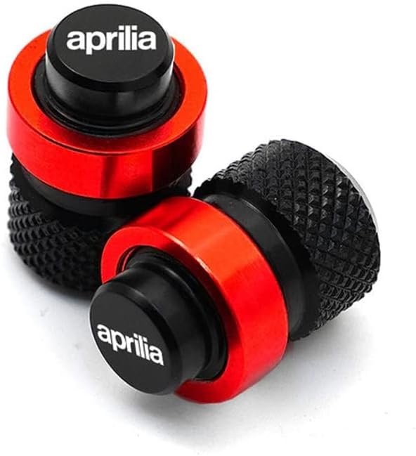 MOWOK for RSV4 RS660 Tuono 660 RSV1000/R Caponord 1200 Dorsoduro 750 Universal for Motorcycles CNC Tire Valve Caps Stem Covers (red)