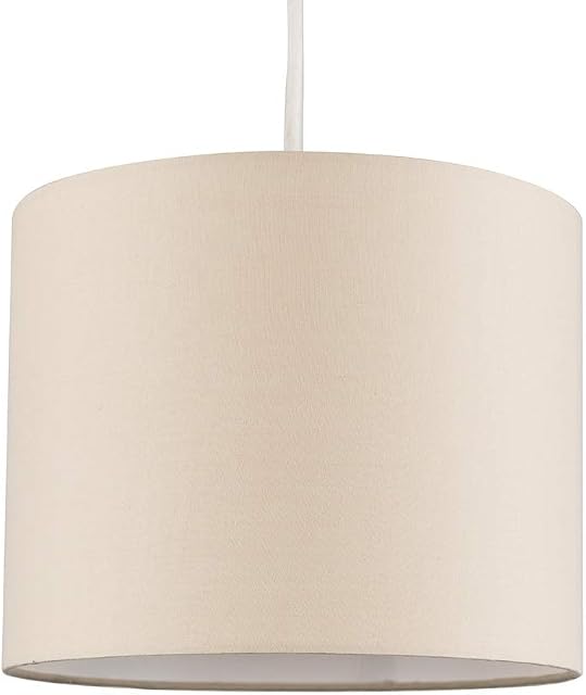 MiniSun Small Modern Beige Cylinder Ceiling Pendant/Table Lamp Drum Light Shade