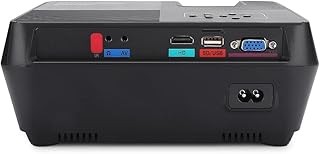 Outdoor Projector, 480P Compact and Portable Portable Projector Diffuse Reflection Imaging Mini Appearance for Enjoy Movie Sports and Games on a Bigger Screen(Black)