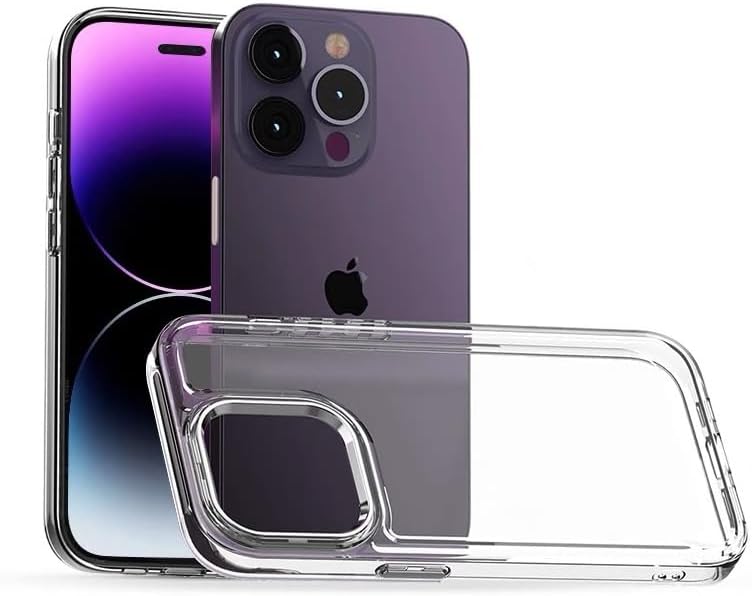 Funda protectora transparente diseñada para iPhone 15 Pro, funda transparente a prueba de golpes para teléfono de 6.7 pulgadas, funda delgada
