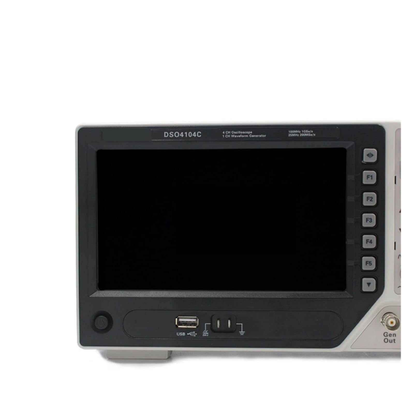Osciloscopio digital, Osciloscopio de almacenamiento Digital banco DSO4104C, 4 canales, ancho banda 100Mhz con función generador forma onda arbitraria 1 canal