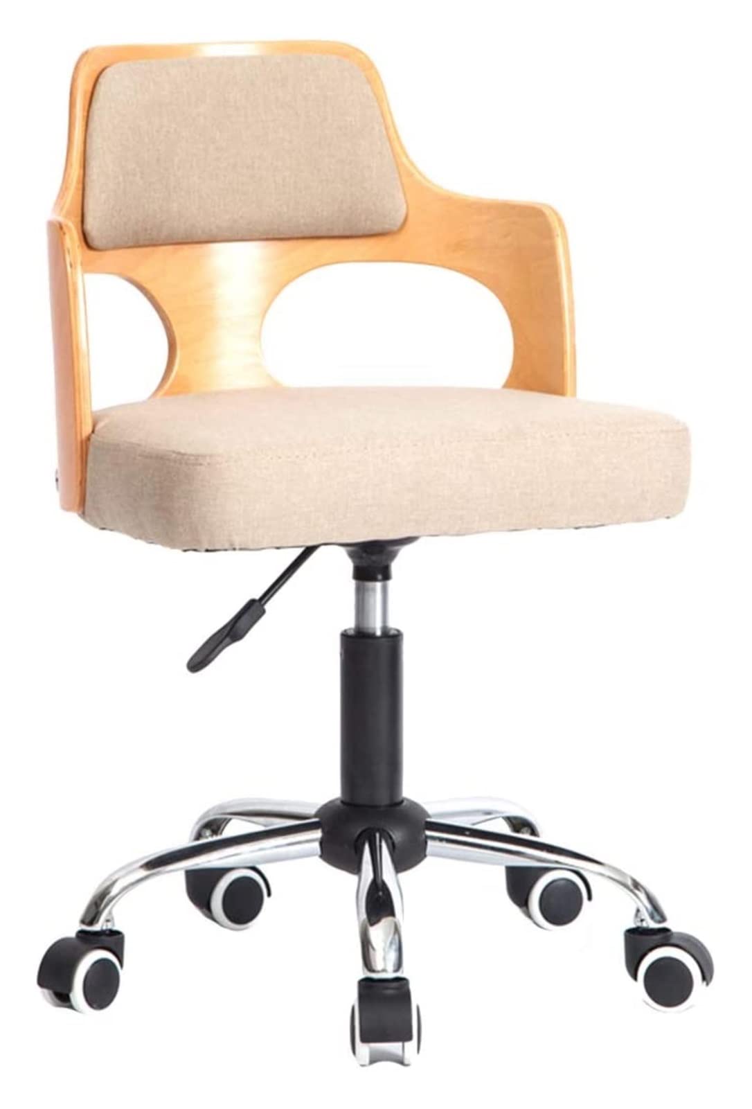 Office Chair Swivel Office Desk Chair Ergonomic Chair Cotton Linen Computer Chair 360°Swivel Chair Rocking Chair Chair (Color : Beige) Needed