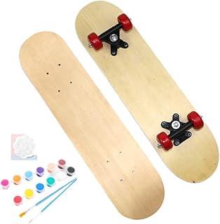 初心者用スケートボード、DIY ペイント可能、子供用スクーター、木製ロング、ダブルキック、男の子と女の子用のスクーター。