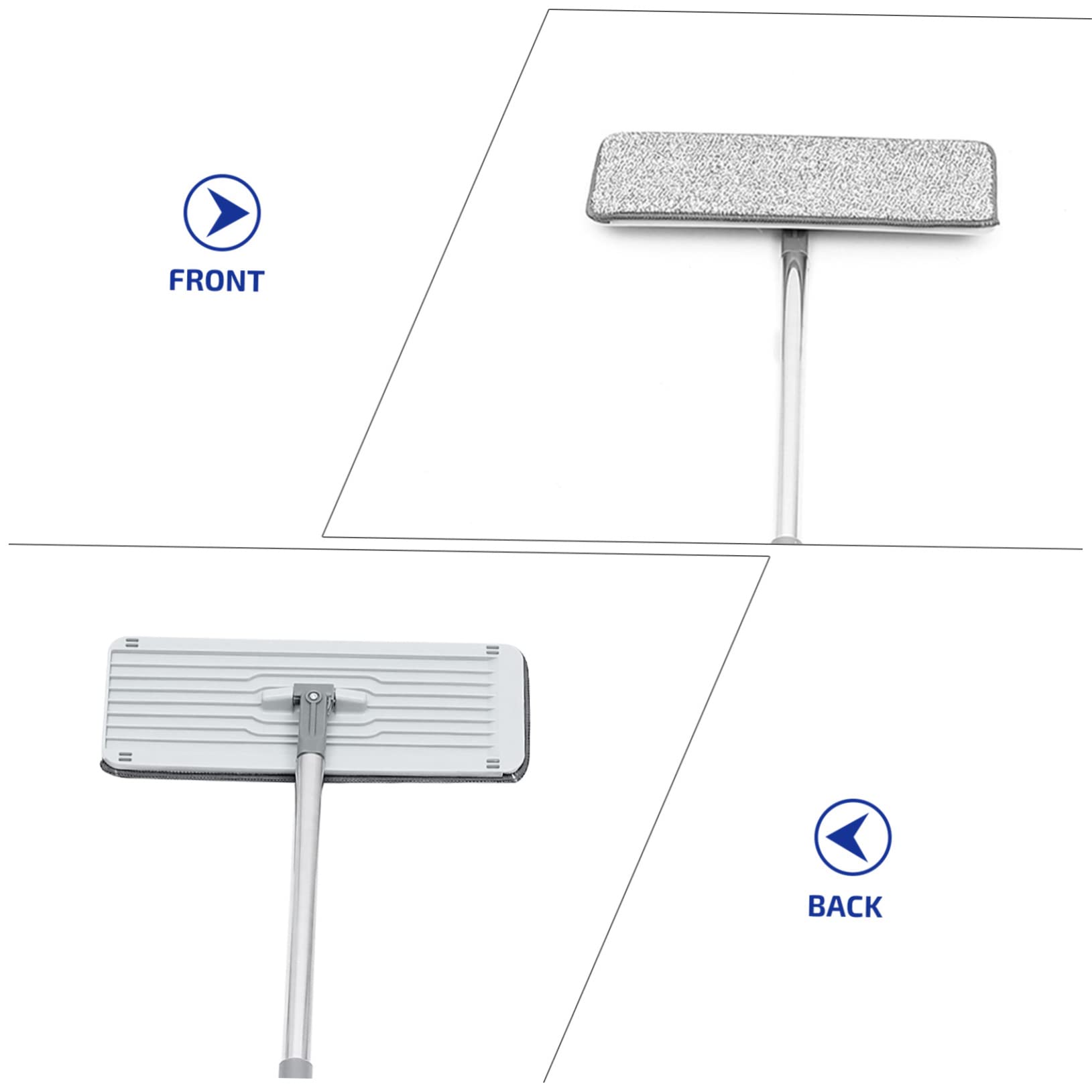 Kit de Trapeador de Limpieza Giratorio con Cubo y 6 Paños | Microfibra, Plástico y Acero Inoxidable, Mango Integrado, 1 Juego Portátil para Limpieza a Fondo