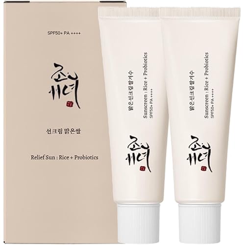 Relief Sun Cream Korean Sunscreen, Joseon Sunscreen Skin Care Solution, SPF 50 Nourishing Skin Protection and UV Defense for All Skin Types (2pc)