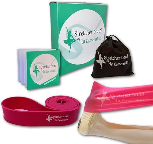 La Esmeralda Juego de 2 bandas elásticas para ballet, bailarines, gimnasia. Bandas de resistencia para mejorar la flexibilidad, división y fuerza. 3