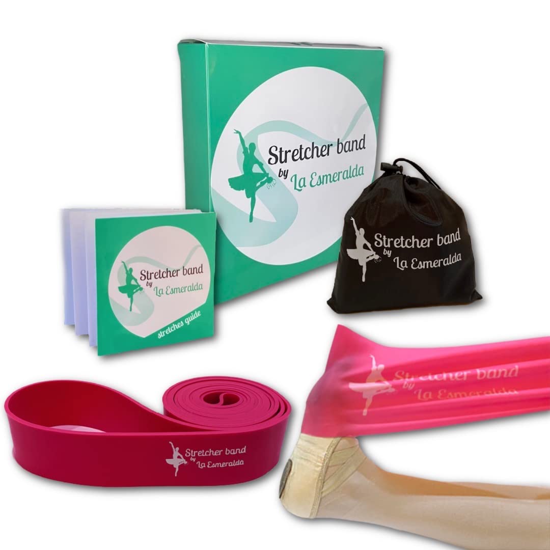 La Esmeralda Stretch Bands Set of 2 for Ballet Dancers Gymnastics Resistance Bands to Improve Flexibility Splitting and