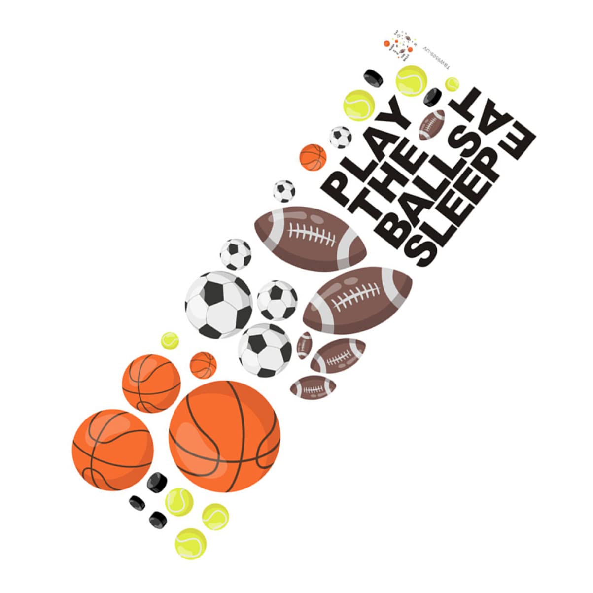 ABOOFAN 4 Adesivi Murali Rimovibili Per Cameretta Dei Bambini Adesivi Decorativi Da Basket E Calcio Per Ragazzi E Ragazze