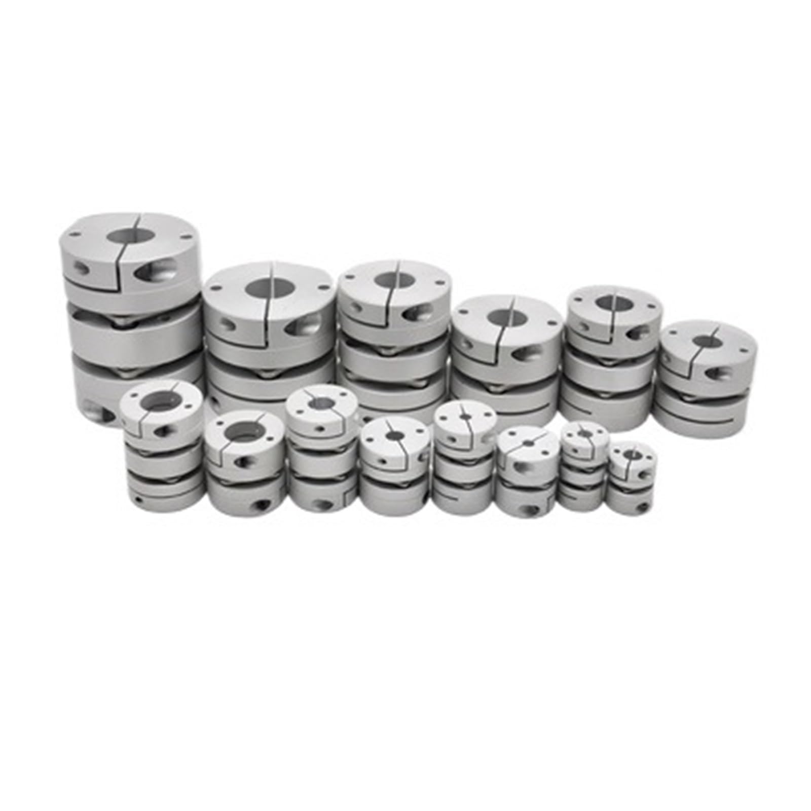 Aleación de aluminio D39L34 Acoplamiento de diafragma único conector elástico D39mm L34mm tornillo de bola servomotor a pasos codificador ordenador(9.525x17mm)