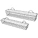 MyGift 2pcs 30-Inch Wire Baskets for Storage and Organization, Rustic Black Wall Mounted Metal Display Racks