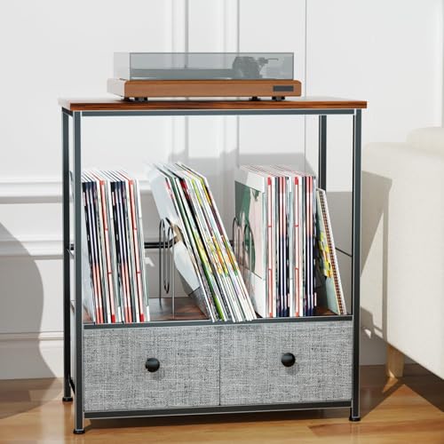 DALEMHOME 2-Tier Stand with Fabric Drawer