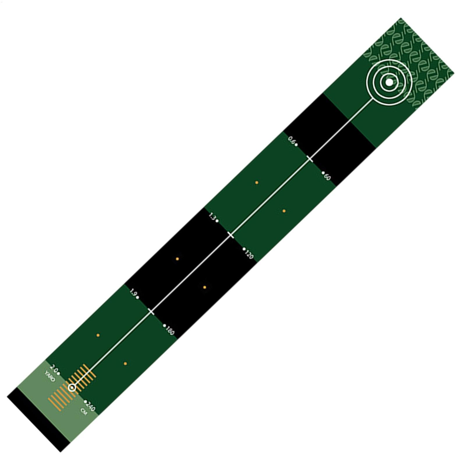 Tapete de golf para entrenamiento de golf, tapete de práctica de putt, equipo de entrenamiento de golf, portátil, verde, para interiores con respaldo antideslizante para hombres y mujeres