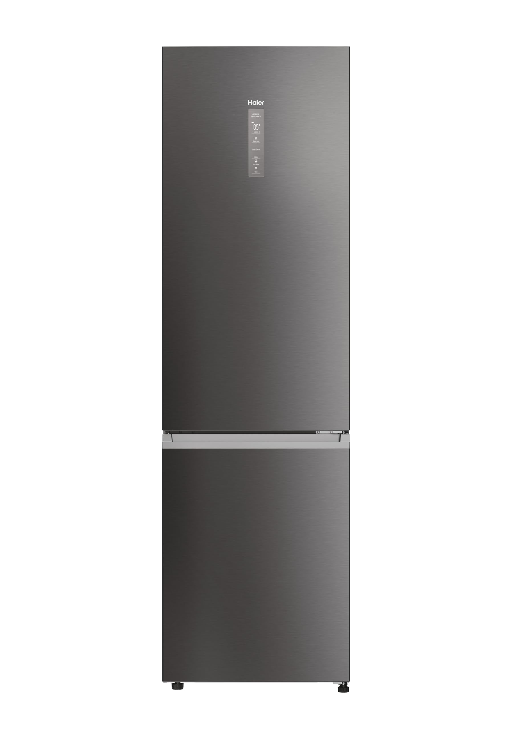 Haier 2D 60 Serie 3 PRO Frigorifero Combinato 406L (289L Frigo + 117L Freezer), Total No Frost, Wi-Fi hOn App, Air Surround, My Zone Pro, Classe D, Dark Inox, 205x59,5x66,7 cm (AxLxP), HDPW3620DNPD