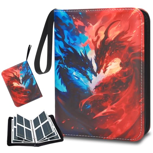 HYNANCE Card Binder 400 Pockets, Trading Card Binder 4-Pockets Portable Card Collection Binder for Boys Girls Organized