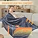 Qieryun Heated Blanket Electric Queen, Soft Flannel Heating Blanket with 8 Hours Auto Off 10 Fast Heating Levels Machine Washable Sherpa Heated Blanket with Overheating Protection