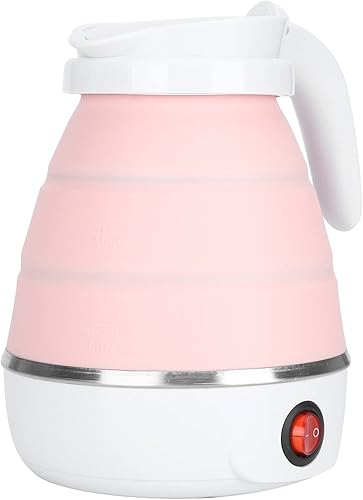 Miniatura 8 de Hervidor eléctrico pequeño plegable portátil, hervidor de té eléctrico plegable de silicona para acampar, fácil de almacenar 400 W enchufe de EE.