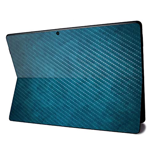 Image of MightySkins Carbon Fiber Skin for Microsoft Surface Pro X - Blue Strokes | Textured Carbon Fiber Finish | Easy to Apply, Remove, and Change Styles | Made in The USA