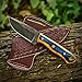 Trade Scorpio Handmade Full Tang Fixed Blade Hunting Knife – 1095 Steel Outdoor Survival Scandi Knives for Bushcraft, Camping & Hiking – EDC Tactical Skinning Knive with Durable Leather Sheath