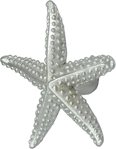 Miniatura 6 de Costello Coastal - Perilla de gabinete con estrella de mar (tamaño pequeño, juego de 2)  Colección de herrajes de peltre de artista