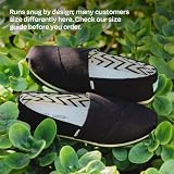 TOMS Damskie wsuwane tenisówki w stylu espadryli, w swobodnym stylu - czarne, 8.5