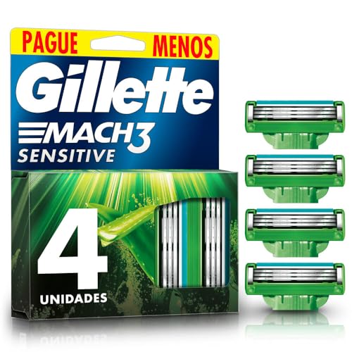 Gillette Carga Para Aparelho De Barbear Mach3 Sensitive 4 Unidades