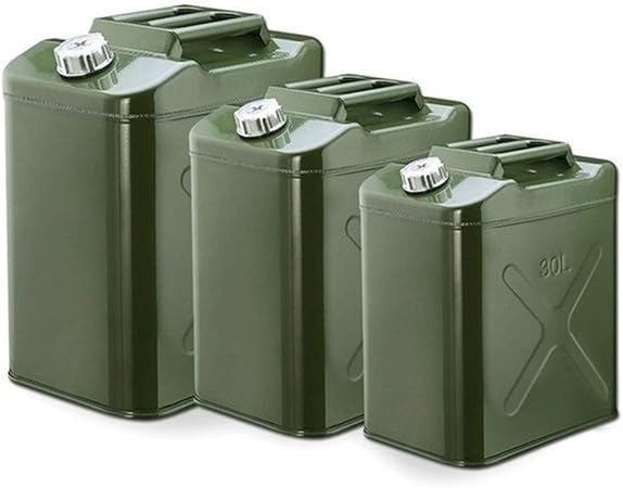 Amazon ガソリン携行缶 ステンレス 消防法適合品 ガソリンタンク 軽油桶 燃料缶 亜鉛メッキ鋼板 ドラム缶 ガソリン 車 バイク自転車 縦型 セーフティー用品 アーミーグリーン 15ｌ ガソリン携行缶 車 バイク