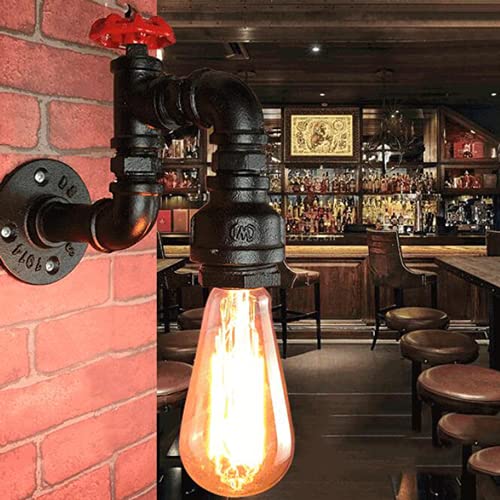 Aplique de pared E27 con diseño de tubería de agua retro para bar 3