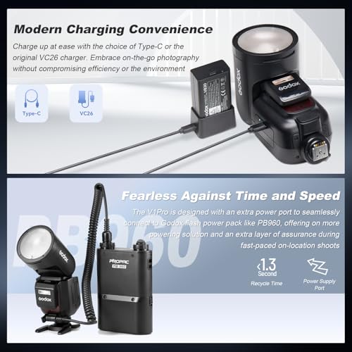 Ficha técnica Godox V1PRO-S V1Pro S Cabeza Redonda Flash de Cámara TTL Speedlite 2.4G Inalambrico TTL Speedlight Strobe 76Ws HSS 1/8000s con Bateria Li-Ion para Camaras Sony - Fernando Cortés Ficha técnica Godox V1PRO-S V1Pro S Cabeza Redonda Flash de Cámara TTL Speedlite 2.4G Inalambrico TTL Speedlight Strobe 76Ws HSS 1/8000s con Bateria Li-Ion para Camaras Sony - Fernando Cortés