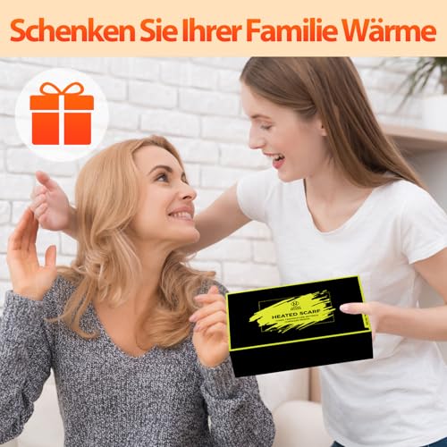 AROMA SEASON Beheizbarer Schal mit 8h Akkulaufzeit und großer Heizfläche | Heizschal mit bequemen Polarfleece | Elektrischer Nackenwärmer