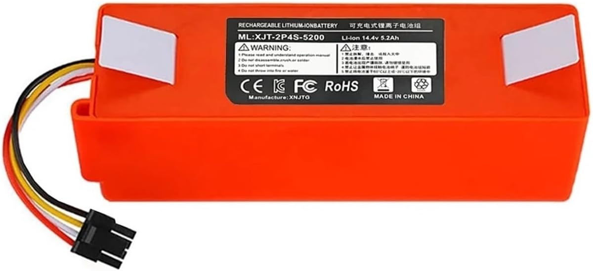 6500mAh 14.4V 5.2Ah Li-ion Battery Vacuum Cleaner Accessories Robot Robotics Cleaner，Compatible for Roborock S50 S51 T4(Color:5200AX1), uyfgiufg8ig