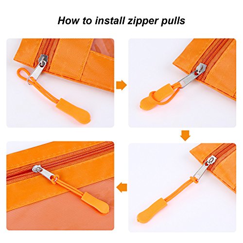 Bbto Pencil Pouch 3 Ring Binder Pencil Bags With Zipper Pulls For Office Supplies, 8 Colors (8 Pieces) #TOP4