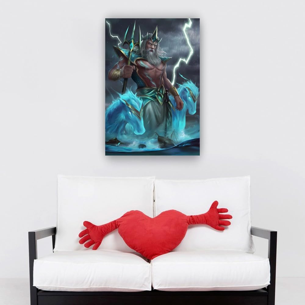 Amazon.com: Stantini Poseidon Wall Art Ancient Greek Poster