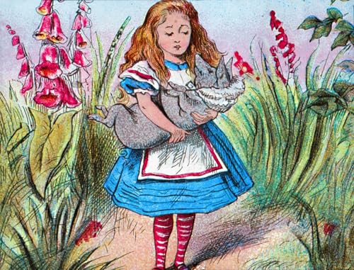 Pinturas murales retro para renovar paredes vacías con carteles de Alicia y John Tenniel