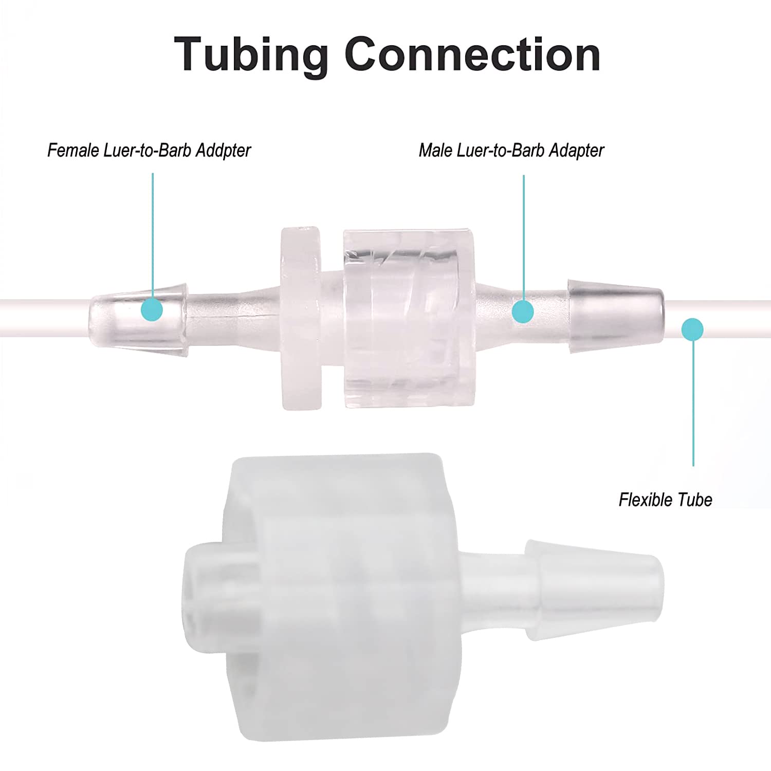 Lot De 10 Adaptateurs Luer Lock Mâle 6,35 Mm En Polypropylène - Connecteurs Labo Et Aquarium Qualité Pro