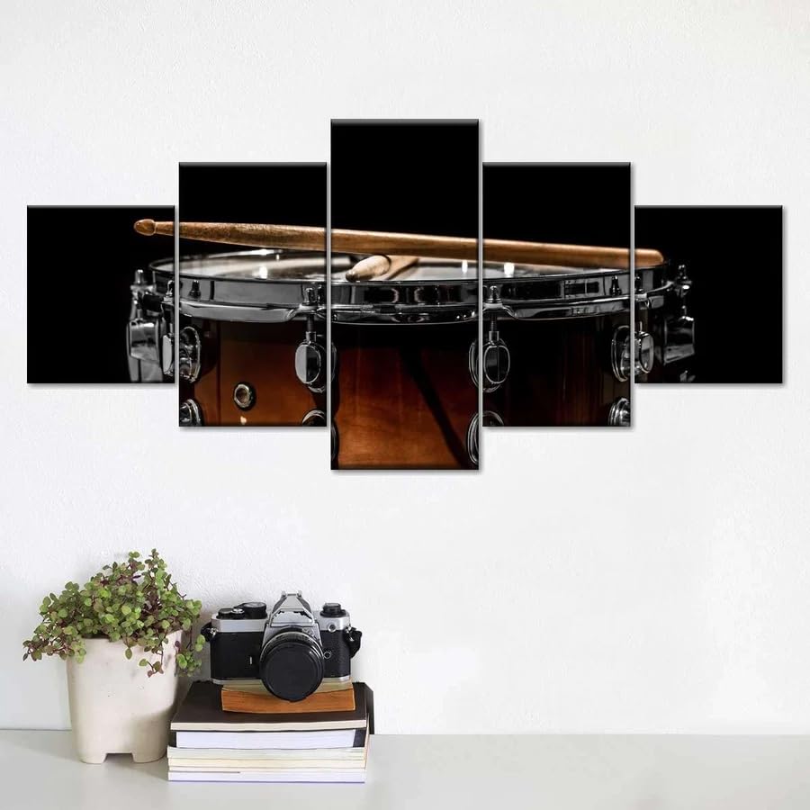 Toile tambour musical 5 pièces pour créer un salon zen et rythmé